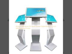 Android Windows OS màn hình cảm ứng Kiosk kỹ thuật số 21,5 inch Với máy in nhiệt