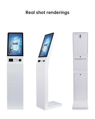 22 Inch Kiosk Tự Động Thanh Toán Robot Tự Phục Vụ Siêu Bền Màn Hình Cảm Ứng Tuân Thủ ADA Dành Cho Trạm Nhiên Liệu