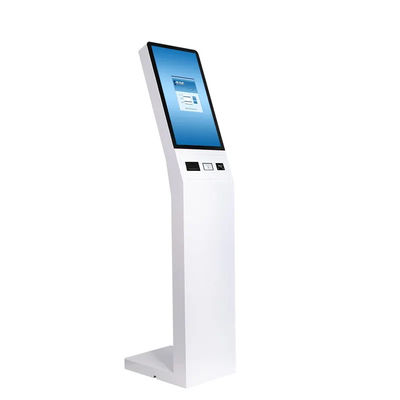 Kim loại 22 inch thông tin màn hình cảm ứng Kiosk hệ thống xếp hàng với máy in biên lai