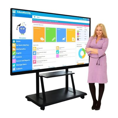 Bảng trắng tương tác kỹ thuật số 110 inch với màn hình 4K Ultra HD và bút điện từ