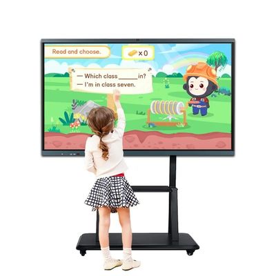Bảng trắng tương tác 86 inch độ phân giải 4K với 20 điểm cảm ứng hồng ngoại thông minh cho giảng dạy