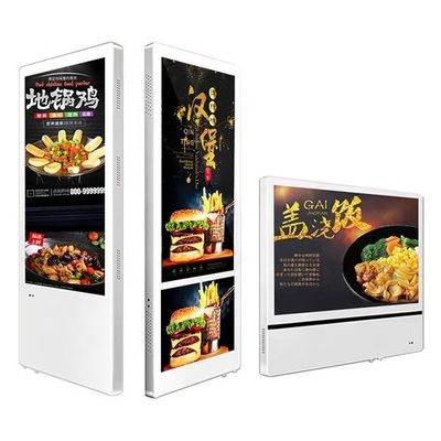 21.5 inch + 11.6 inch màn hình quảng cáo thang máy với 1920 * 1080 độ phân giải hợp kim nhôm và góc nhìn 178 °