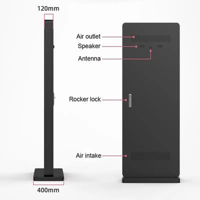 65 Inch High Brightness Outdoor LCD Monitor với bảo vệ IP65 và phạm vi nhiệt độ hoạt động rộng