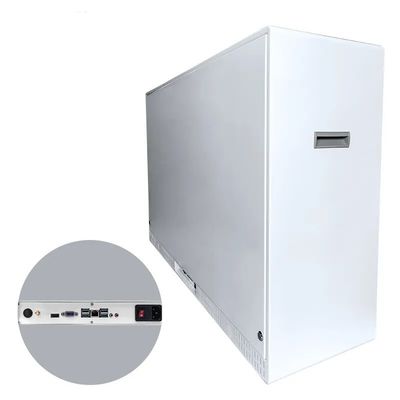 55 Inch Transparent LCD Showcase với Capacitive Touch và 1x2 Splicing Wall LCD Display Cabinet