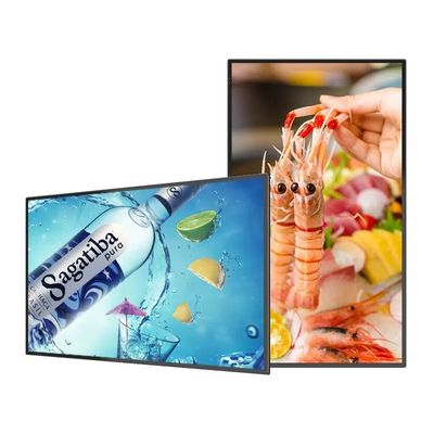 Màn hình quảng cáo LCD treo tường 50 inch với độ phân giải 4K và viền siêu mỏng cho biển quảng cáo kỹ thuật số