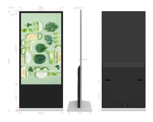 65 Inch màn hình cảm ứng màn hình hiển thị bảng hiệu kỹ thuật số với độ sáng cao LCD quảng cáo sàn đứng Kiosk