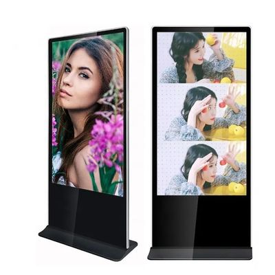 Màn hình quảng cáo LCD đứng trên sàn thẳng đứng 75 inch với độ phân giải 4K và hệ điều hành Android