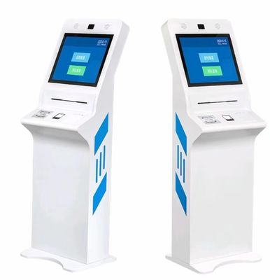 Hệ thống Kiosk màn hình cảm ứng tương tác 24 inch với máy in biên lai đọc thẻ ID