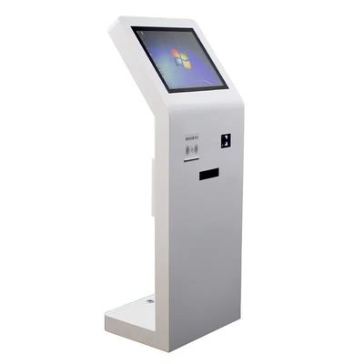 Sàn đứng màn hình cảm ứng Kiosk 21,5 Inch Với IC Card Reader QR Code Scanner