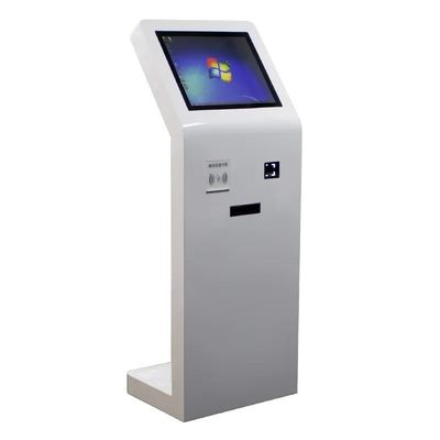 Sàn đứng màn hình cảm ứng Kiosk 21,5 Inch Với IC Card Reader QR Code Scanner