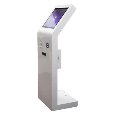 Sàn đứng màn hình cảm ứng Kiosk 21,5 Inch Với IC Card Reader QR Code Scanner
