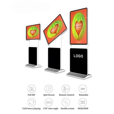 Kiosk kỹ thuật số màn hình cảm ứng hồng ngoại 43 inch với màn hình xoay 360 độ để quảng cáo