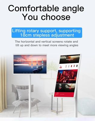 Android OS Smart Kiosk kỹ thuật số màn hình cảm ứng không dây di động tích hợp pin 32 inch