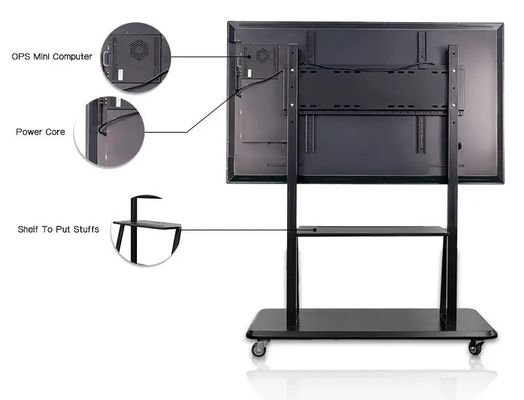 Màn hình cảm ứng thông minh 55 inch màn hình tương tác phẳng với tỷ lệ khung hình 16: 9 và cảm ứng 10 điểm