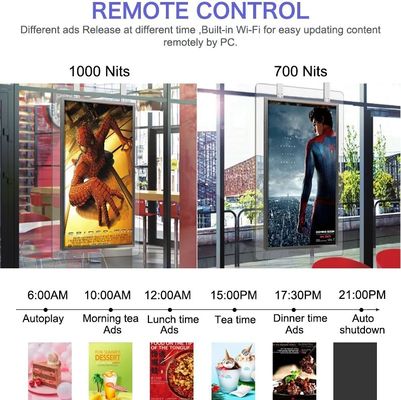 55 inch màn hình kép màn hình cao độ sáng quảng cáo màn hình màn hình LCD với 1500 Nits độ sáng