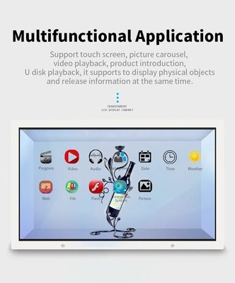 50 Inch High Transparency Transparent LCD Showcase với Android System Touch Screen Display Box