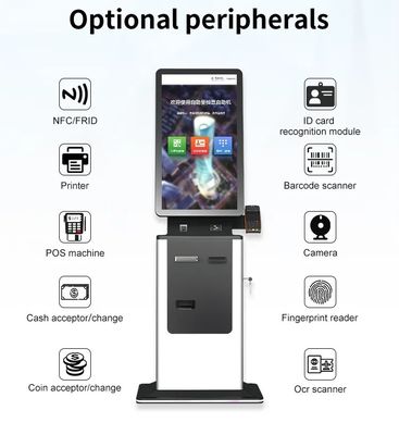 Màn hình cảm ứng Khách sạn tự kiểm tra trong Kiosk 32 inch Đỗ xe thanh toán Kiosk tự phục vụ