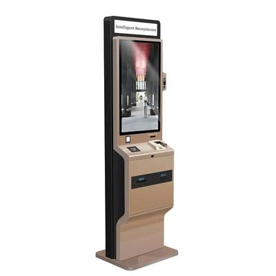 Đứng miễn phí 90W màn hình cảm ứng Kiosk tự phục vụ với hộp đèn LED và máy in nhiệt