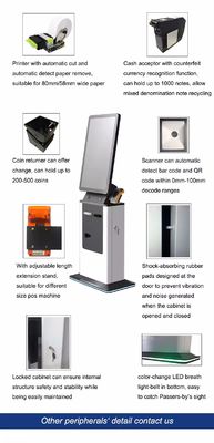 Kiosk tự phục vụ màn hình cảm ứng 32 inch với thương hiệu tùy chỉnh và tính năng đa chức năng