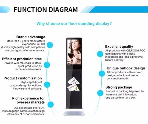 Ki-ốt tự phục vụ màn hình cảm ứng tùy chỉnh màu sắc, ít bảo trì, với các tùy chọn kích thước 22 inch/32 inch