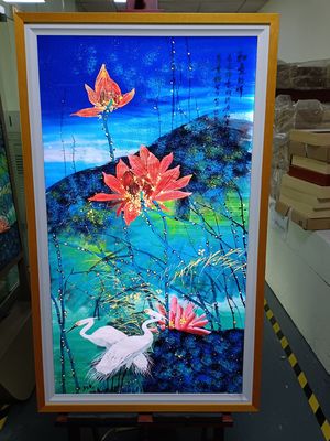 màn hình 4k độ phân giải LCD Video Player với biên gỗ