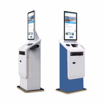 Kiosk tự phục vụ tương tác với thẻ tín dụng và thanh toán di động nhận dạng khuôn mặt