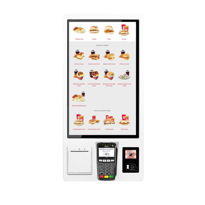 21Hệ thống POS tự phục vụ 5 inch với thanh toán bằng thẻ tín dụng / ghi nợ và máy quét mã vạch