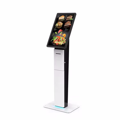 Kiosk tự phục vụ đứng trên sàn Kiosk tự phục vụ Pos với màn hình cảm ứng LED
