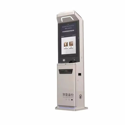 Kiosk tự phục vụ thông minh với màn hình cảm ứng, máy chấp nhận tiền mặt và máy quét mã vạch