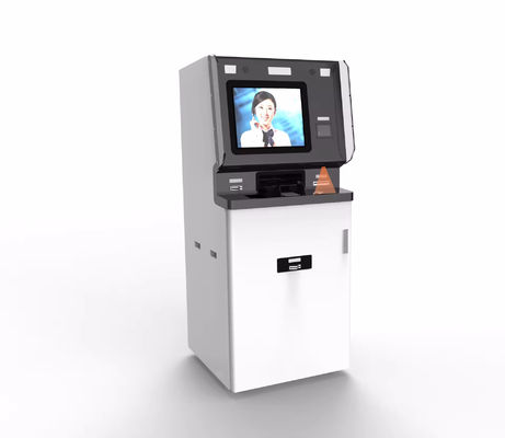 Quầy tự làm thủ tục tùy chỉnh với camera nhận dạng khuôn mặt, máy phát thẻ và đèn LED