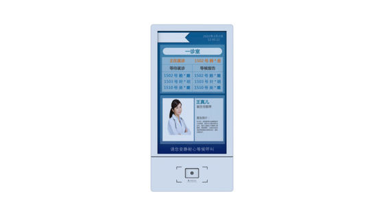 Android 24 inch tự phục vụ màn hình cảm ứng Kiosk Check In With Barcode Scanner