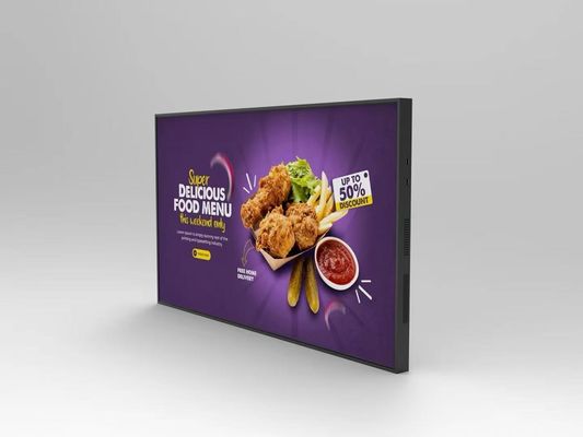 Màn hình quảng cáo LCD gắn tường 43 inch với độ phân giải 1920x1080 và hệ điều hành Android