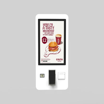 32 Inch LCD Display Wall Mount Self Ordering Kiosk with 3-Year Warranty for Fast Food and Retail