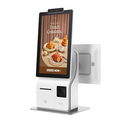 Estar Desktop 15.6 "/21.5" Kiosk tự thanh toán với nhận dạng khuôn mặt và Intel Core I3 / I5 / I7 để đặt hàng thức ăn nhanh