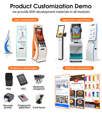 Kiosk Tự Phục Vụ Màn Hình Cảm Ứng 21.5/32 Inch với Hệ Điều Hành Android/Windows và Kết Nối WiFi/Ethernet/Bluetooth/3G/4G
