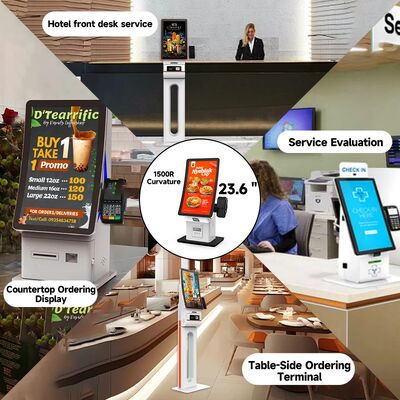 Kiosk tự kiểm tra với cảm ứng dung lượng 10 điểm, màn hình LCD độ phân giải 1920X1080 và CMS dựa trên đám mây để tự phục vụ tương tác