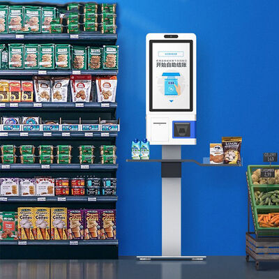 24 inch Capacitive Touch 10 Point Self Service Kiosk với cài đặt đứng trên sàn cho các cửa hàng không người lái