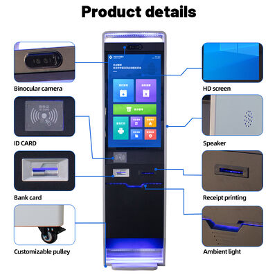 Kiosk Tự Làm Thủ Tục với Màn hình Cảm ứng Điện dung 10 điểm Độ phân giải 1920X1080 và Bộ xử lý Intel Core I5