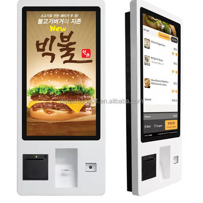 Kiosk màn hình cảm ứng đứng trên sàn với độ phân giải 2K / 4K và tuổi thọ 60.000 giờ cho các ứng dụng tự phục vụ