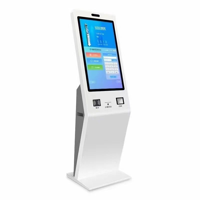 Kiosk tự phục vụ màn hình cảm ứng kim loại 32 inch với bảo trì thấp để đặt hàng và thanh toán thực phẩm