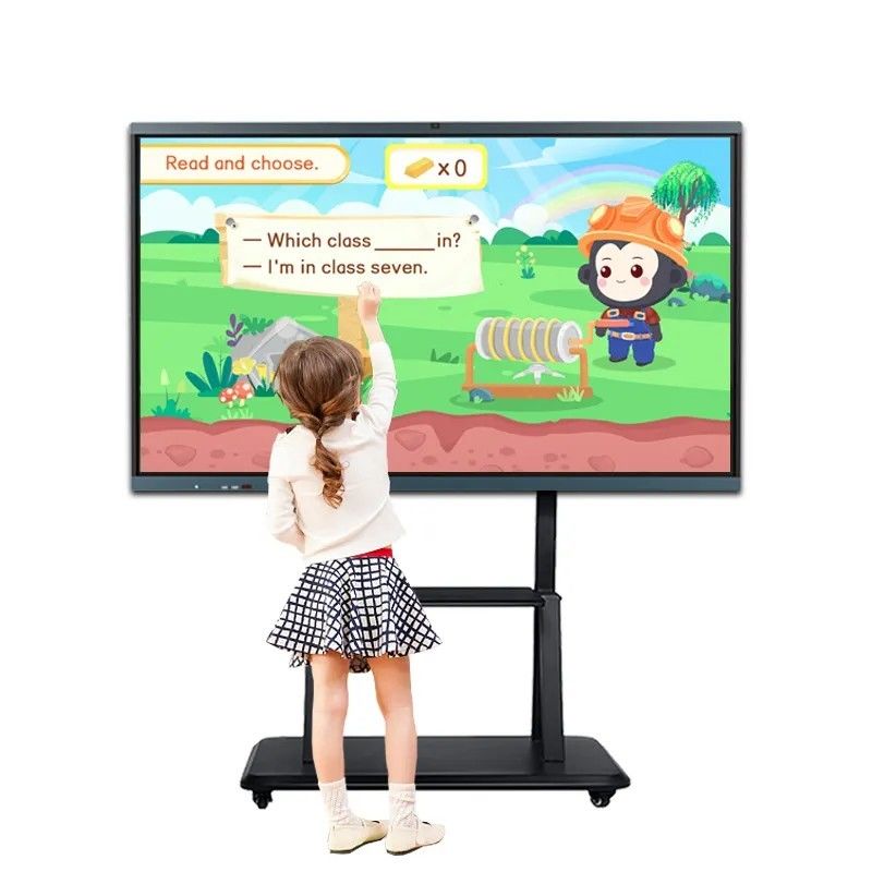 Bảng trắng tương tác 86 inch độ phân giải 4K với 20 điểm cảm ứng hồng ngoại thông minh cho giảng dạy