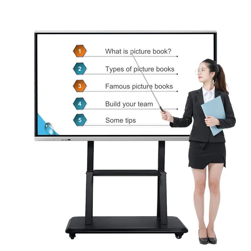 100 inch 4K UHD Interactive Whiteboard với 20 điểm Multi-Touch Smart Board cho lớp học