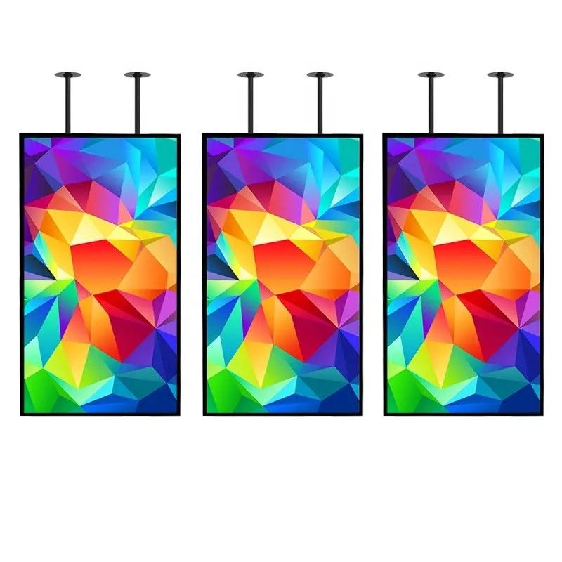 Màn hình LCD độ sáng cao 75 inch 3000nits Ánh sáng mặt trời có thể đọc màn hình kép Digital Signage cho quảng cáo cửa sổ