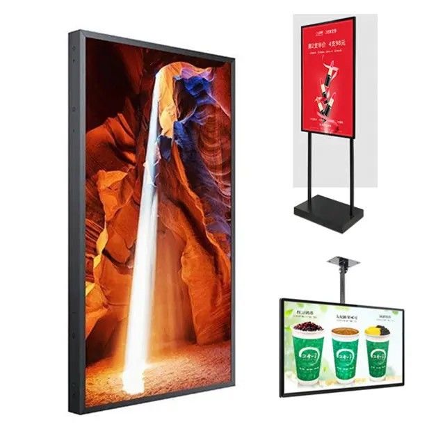 Màn hình quảng cáo LCD 55 inch 16:9 Độ sáng cao, Trình phát video với độ sáng 2000cd/m2 cho cửa hàng
