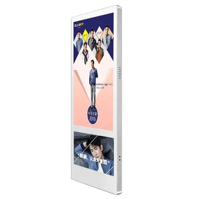 18.5 + 10.1inch màn hình quảng cáo thang máy LCD gắn trên tường với 50W điện và hợp kim nhôm xây dựng cho biển báo kỹ thuật số