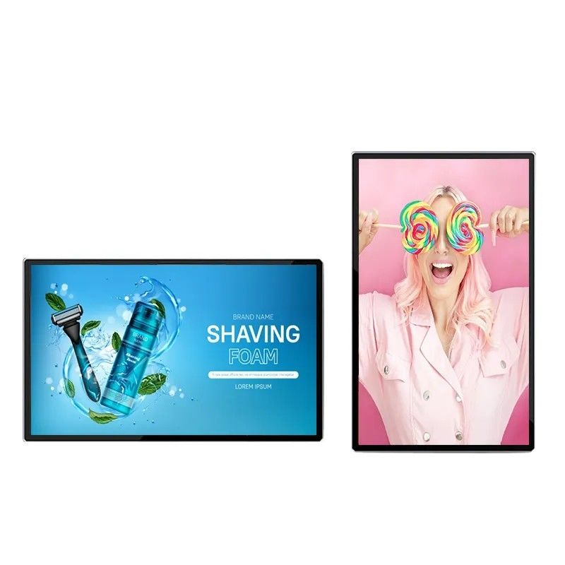 Màn hình quảng cáo LCD treo tường 50 inch với độ phân giải 4K và viền siêu mỏng cho biển quảng cáo kỹ thuật số