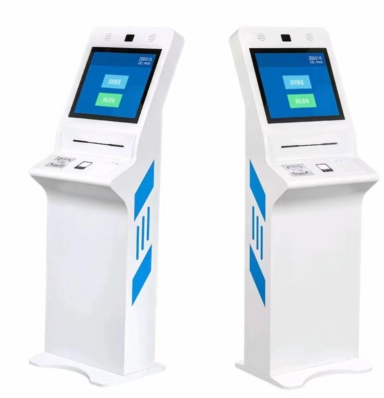 Màn hình tương tác 24 inch với máy in hóa đơn và đầu đọc thẻ ID cho ứng dụng tự phục vụ
