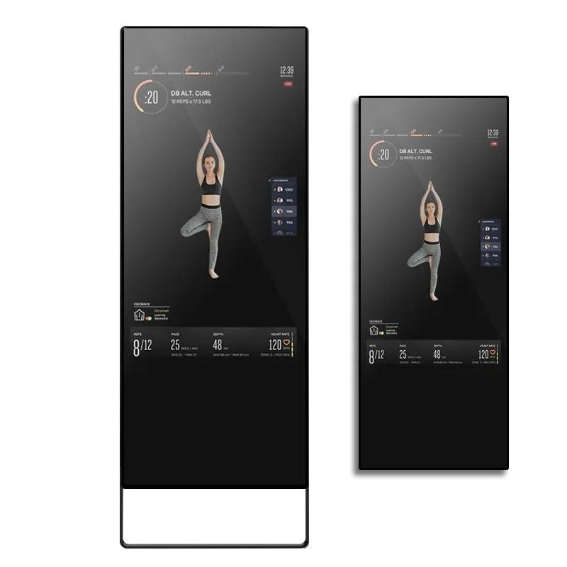 43 Inch Gương Thông Minh Tập Thể Dục với Android 7.1 RK3288 và Màn Hình Quảng Cáo LCD Tùy Chỉnh Độ Sáng