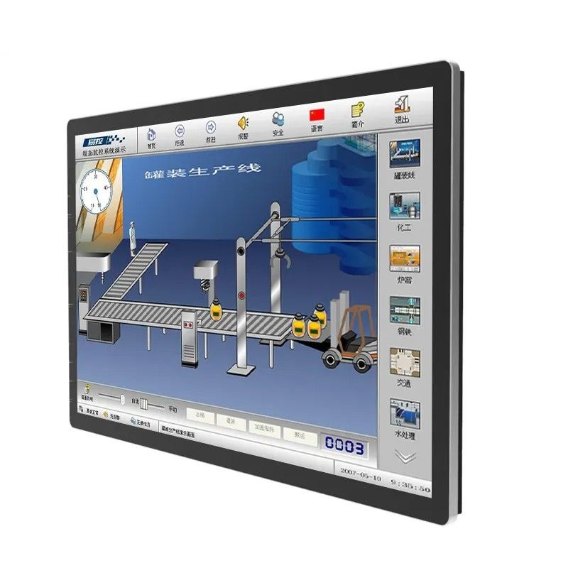 50 Inch tường gắn màn hình cảm ứng hồng ngoại màn hình PC Ultra Narrow Edge cổng HDMI
