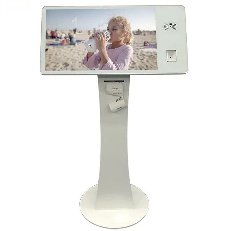 Kiosk tự phục vụ màn hình cảm ứng 22 inch với máy quét mã QR và tùy chỉnh tùy chọn